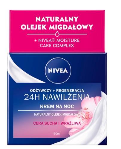Nivea Odżywczy krem na noc naturalny olejek migdałowy cera sucha i wrażliwa, 50 ml